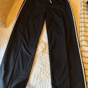 American Eagle Outfitters Black Joggers with White Stripe